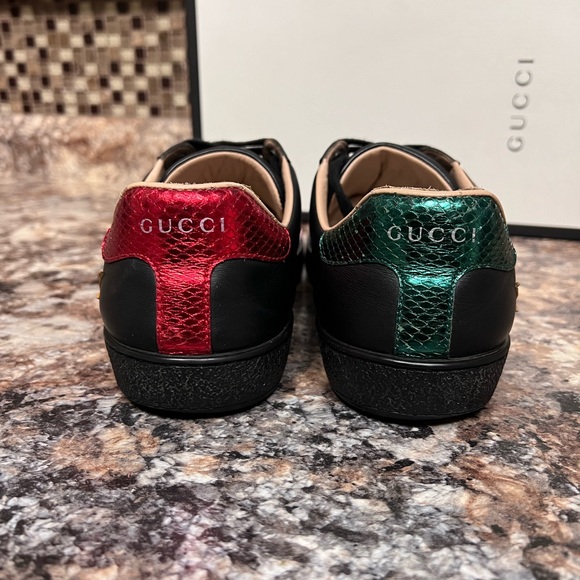 Adidas Gucci Ace flames black size 6G 7US authentic red green Rhyton gg - Picture 7 of 10